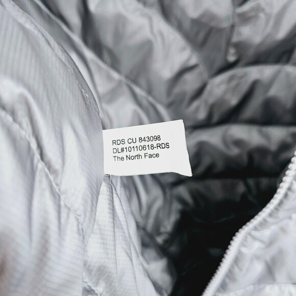 The North Face Womens Down Puffer Jacket Flare S Grey Nylon Packable Lightweight - Picture 14 of 15
